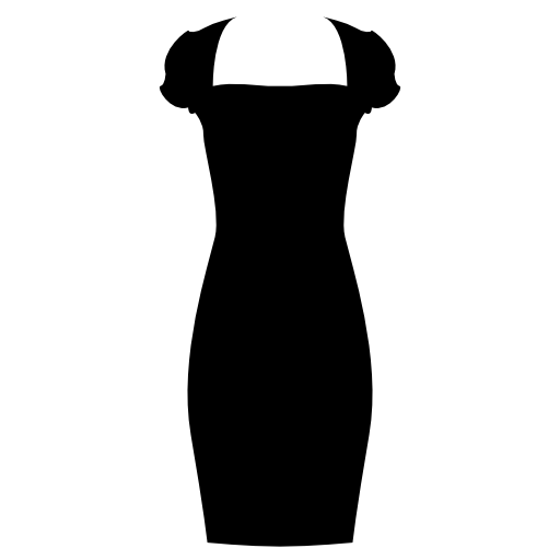 Dress elegant thin black shape
