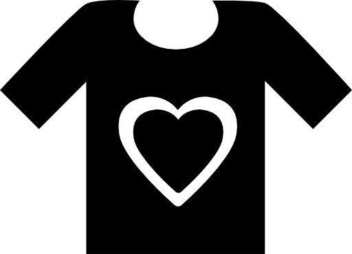 T-shirt with a heart symbol