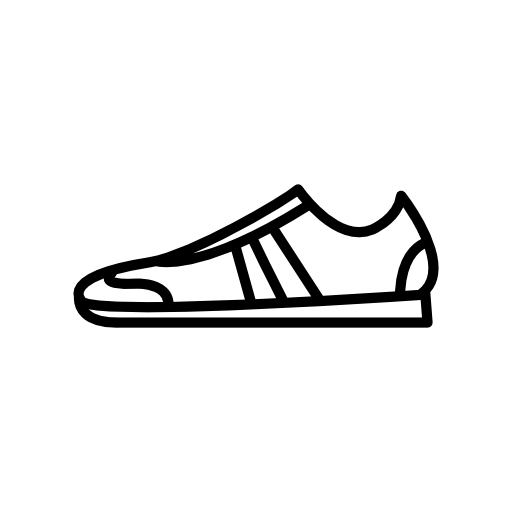 Sportive shoe outline from side view
