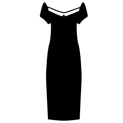 Female long black dress