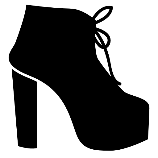 Ankle platform boots with shoelace