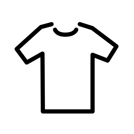T-shirt model outline in white