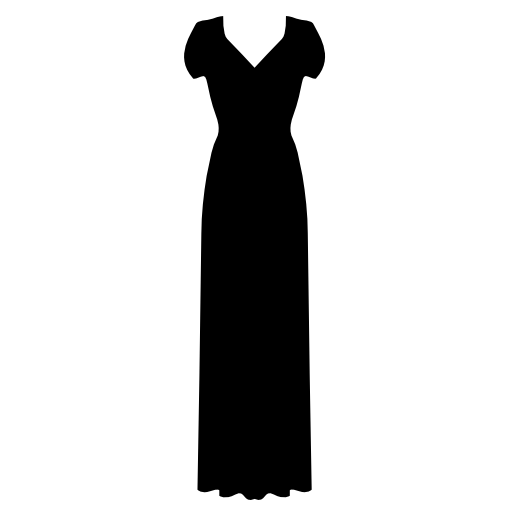 Long dress with short sleeves