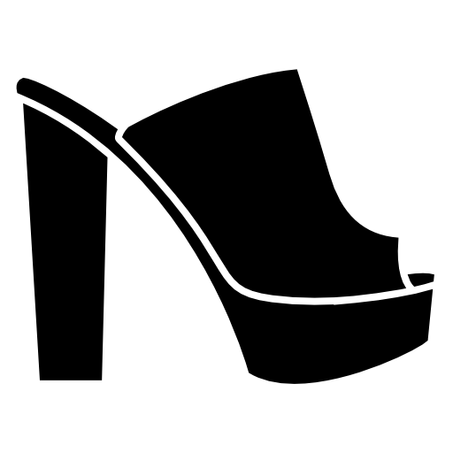 Platform slip on heels
