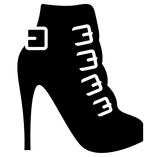 Buckled boots with heels