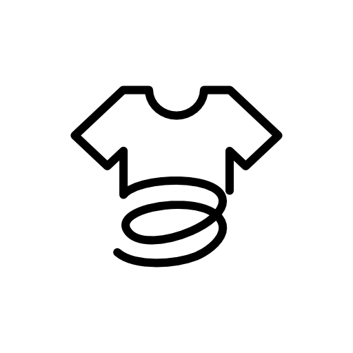 Shirt outline forming into a spring
