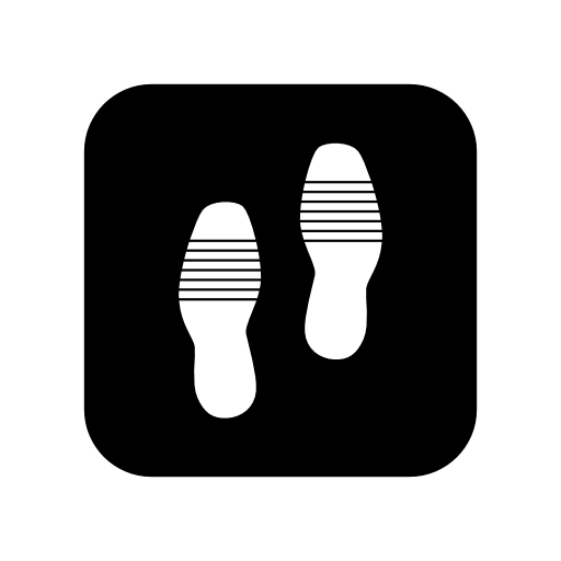 Female shoes footprint