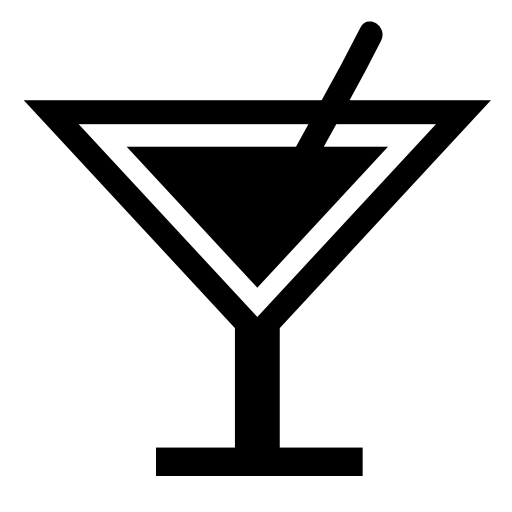 Cocktail drink with stirrer