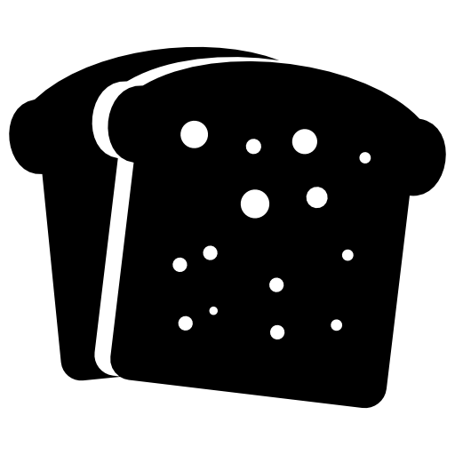 Breakfast toast bread pieces