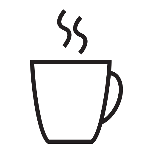 Coffee cup shape, IOS 7 interface symbol
