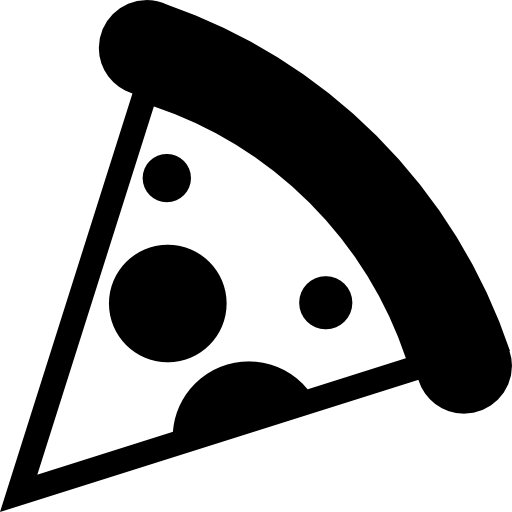 Pizza piece of triangular shape