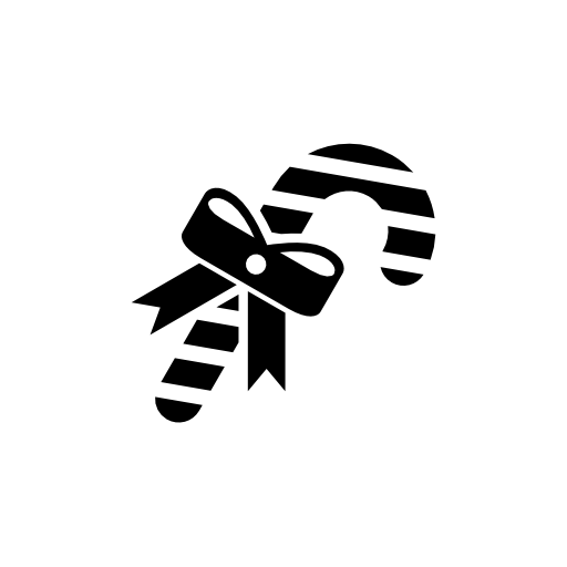 Candy cane with ribbon