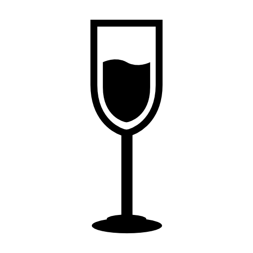 Champagne glass with drink