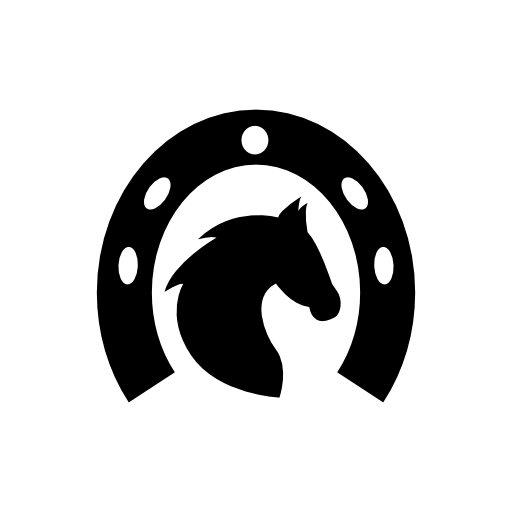 Horse head in a horseshoe