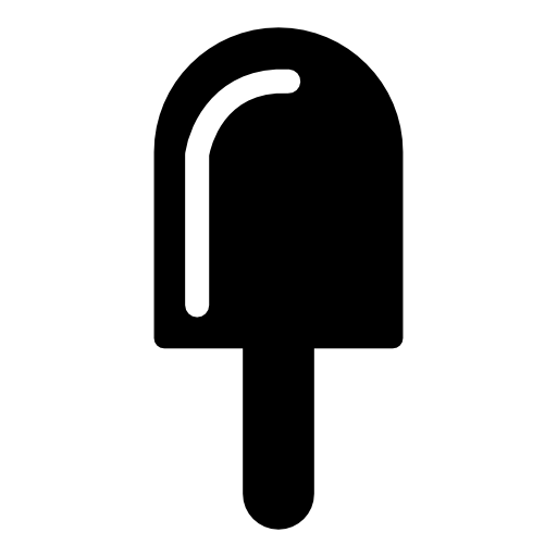 Ice cream on stick silhouette