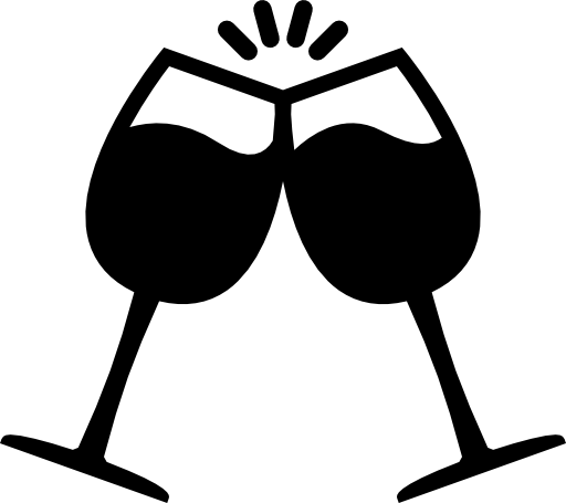 Brindis with wine glasses