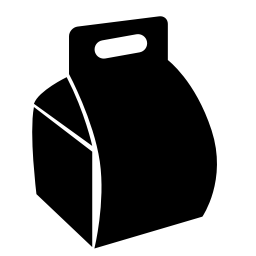 Food pack box with handle