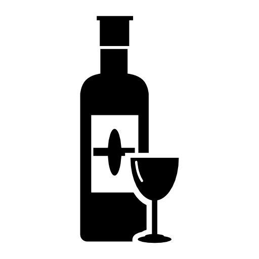 Wine bottle with goblet variant