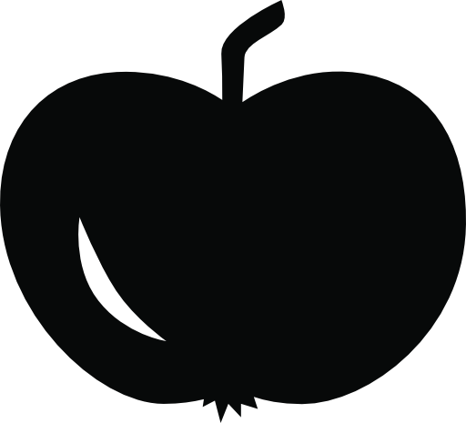 Apple of black shape