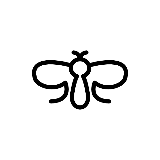 Small bug with wings outline