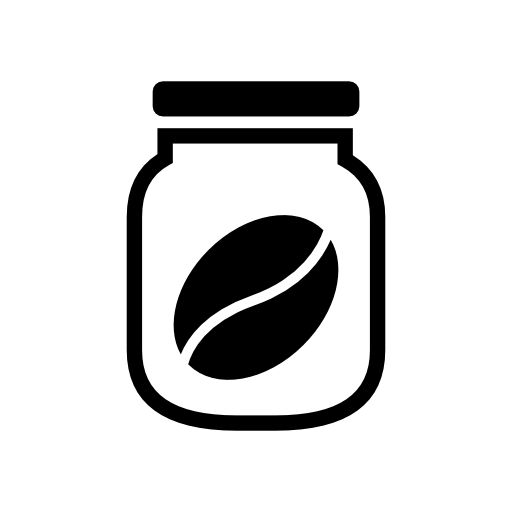 Coffee bean inside a jar