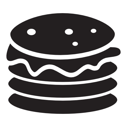 Double patty burger silhouette