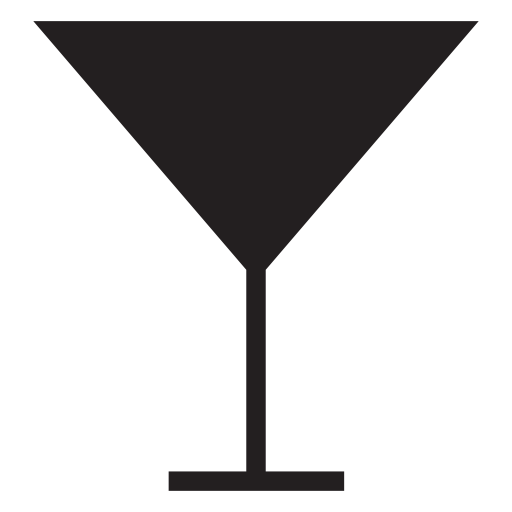 Wine glass black shape, IOS 7 interface symbol