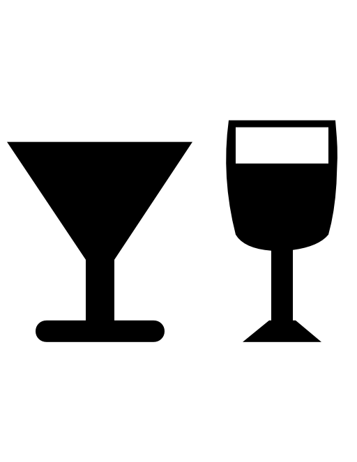 Two different alcohol glasses