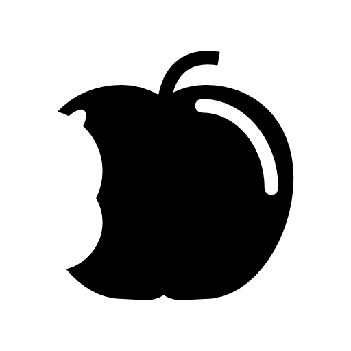 Apple with big bite