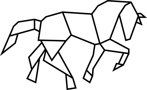 Horse shape of polygonal shapes