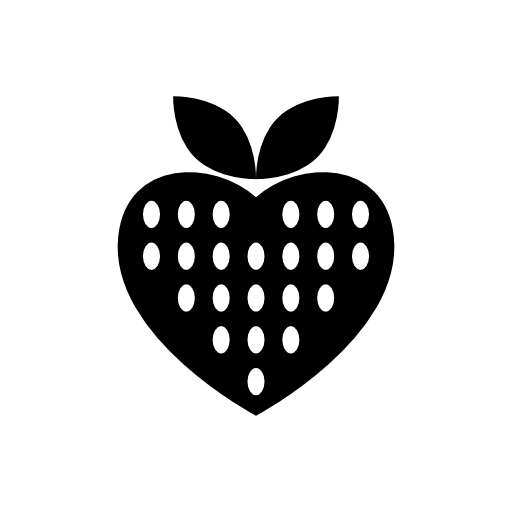 Strawberry with heart shape