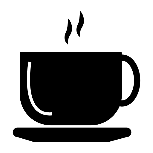 Cup of hot drink on saucer