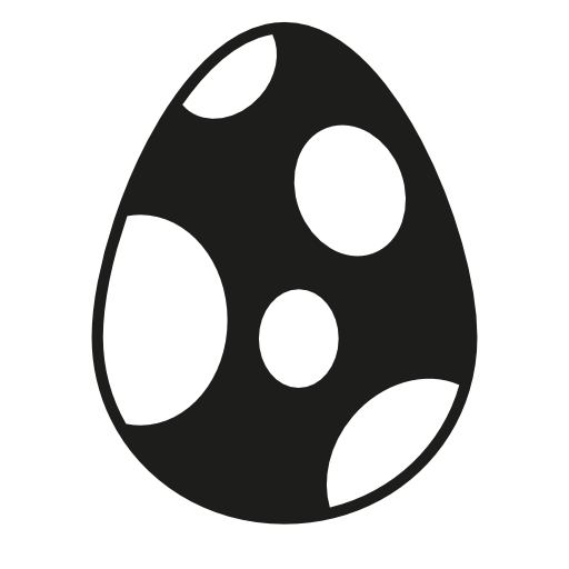 Easter egg with big dots design