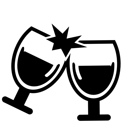 Wine glasses in couple celebration