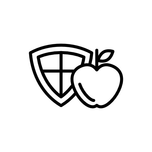 Apple and a shield