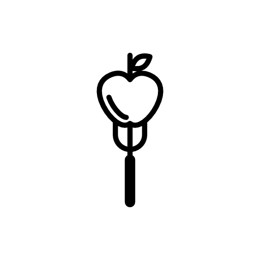 Apple on a fork