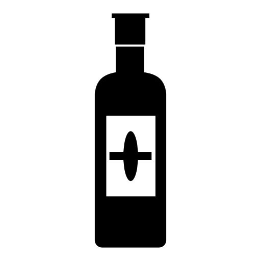 Wine bottle with label variant