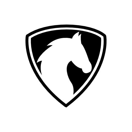 Horse head in a shield