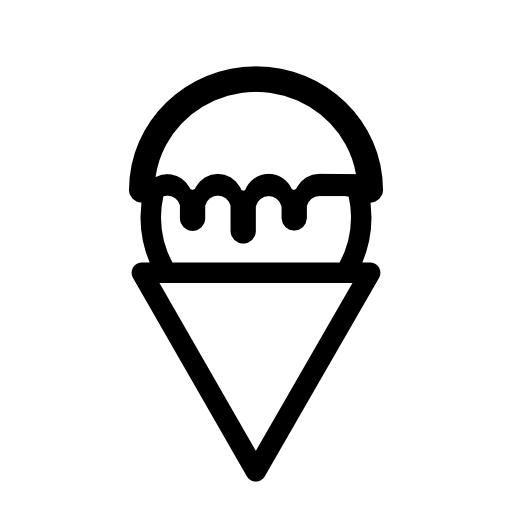 Ball of ice-cream in a cone
