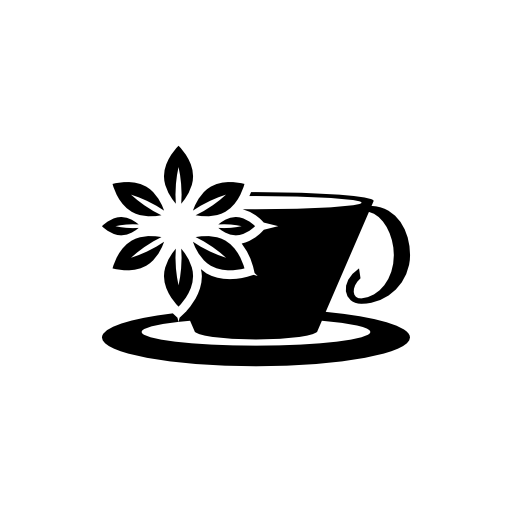 Lilac tea cup with a flower