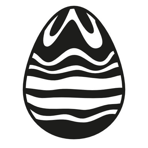 Easter egg design of irregular lines