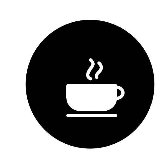 Coffee cup in a circle