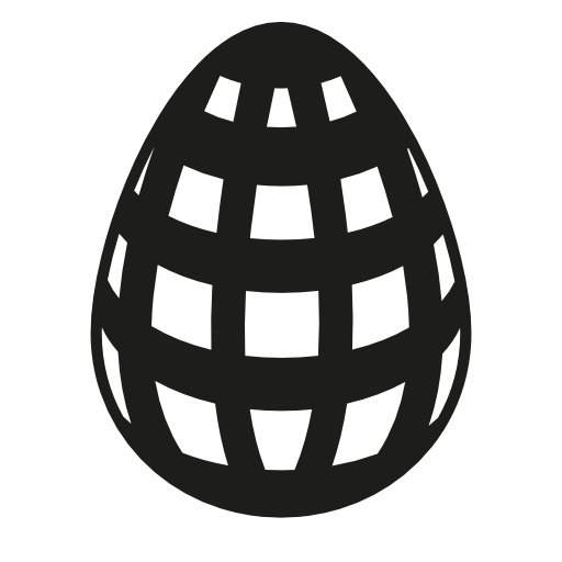 Easter egg of checkered design