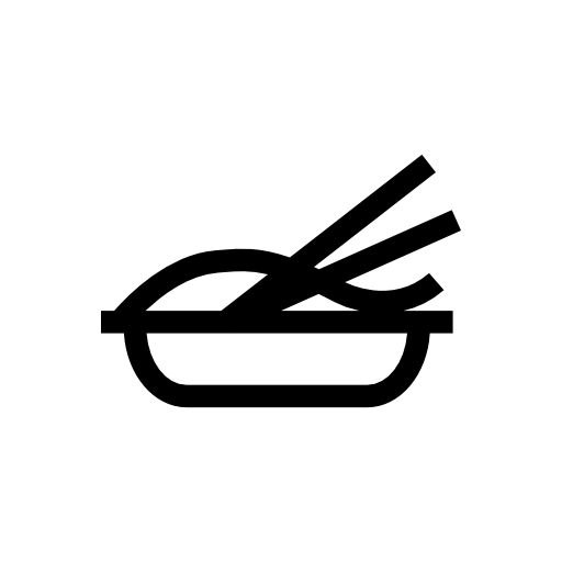 Noodles plate with chopsticks
