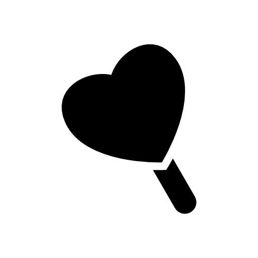 Ice cream stick with heart shape