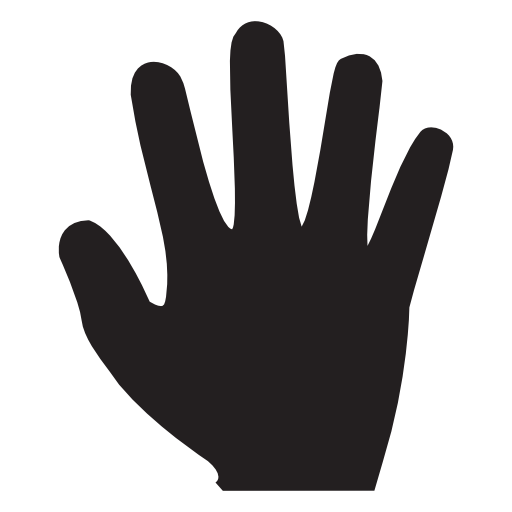Five fingers silhouette