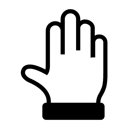Hand stopping gesture