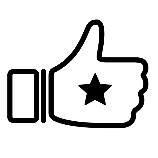 Thumb up with star