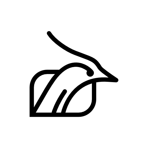 Bird head outline inside a shape background