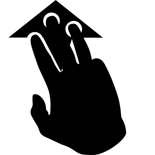 Mobiletuxedo hand gesture on an arrow